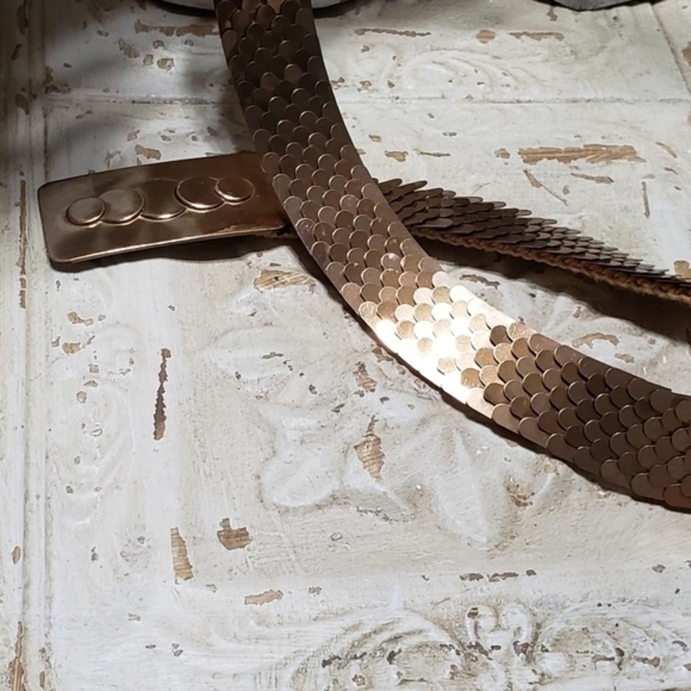70's Vintage Gold Serpentine Statement Belt